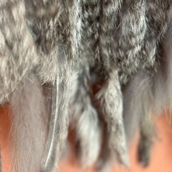 COPY - Grey Rabbit Fur Vest, Size Large - Picture 5 of 6